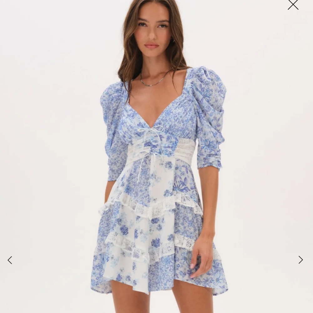 NWT For Love and Lemons Rosalyn mini dress